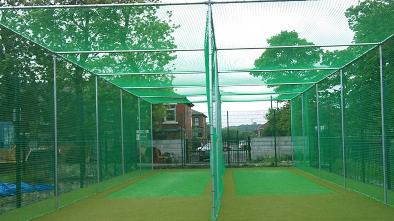 Cricket Practice Nets installation by Sweta Invisible Grill for homes, balconies and commercial properties in Gurugram, Delhi NCR and Noida