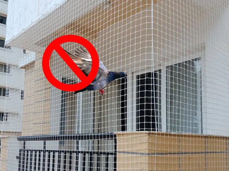 Pigeon Nets installation by Sweta Invisible Grill for homes, balconies and commercial properties in Gurugram, Delhi NCR and Noida