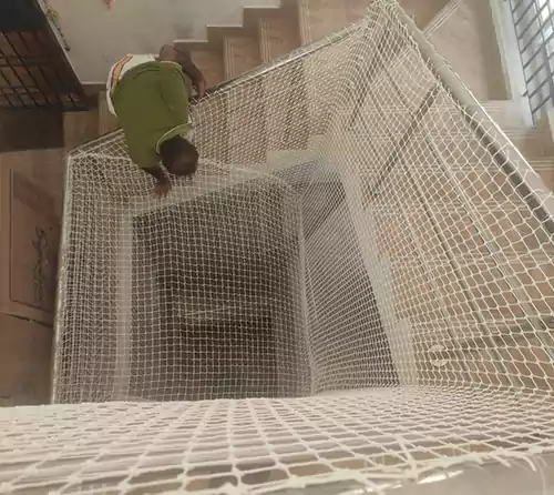 Staircase Safety Nets installation view 2