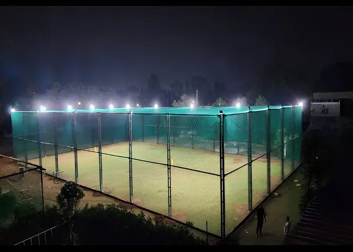 Terrace Cricket Nets & Box Cricket Nets installation by KGR Enterprises for residential and commercial safety solutions